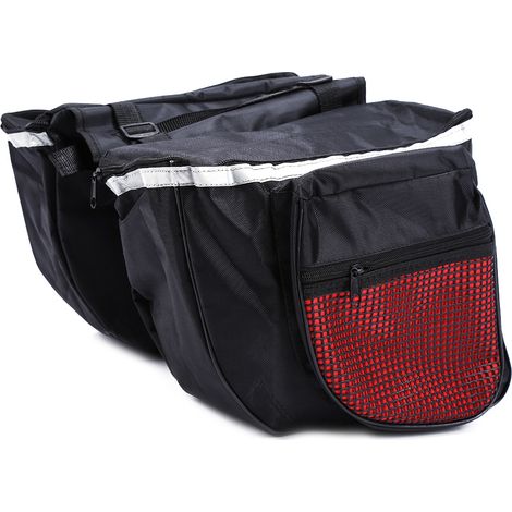 Sacoche double 25L pour porte-bagages arrière de vélo, support de coffre de selle (1/5)