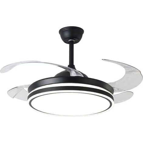 Ventilateur de Plafond 6 Vitesses Moteur DC - Lames Méthacrylate Déployables - Éclairage LED 36W, 3 Températures (1/5)