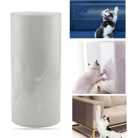 TONCHEAN Griffoir et grattoir pour chat,Protection Canape Chat Anti Griffe,Sticker Transparent Autocollant Rouleau Protecteur de (1/5)