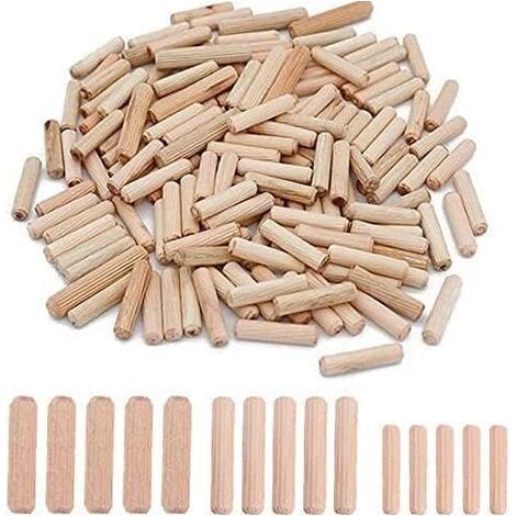 300 Stück sortierte Holzdübel (M6, M8 und M10) in den Größen 6 mm, 8 mm und 10 mm für Holzmöbel (1/4)