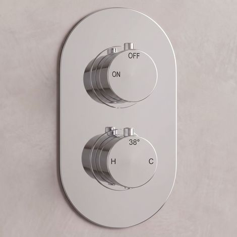 Signature Reform Thermostatic 1 Outlet Concealed Shower Valve Dual Handle - Chrome (1/3)