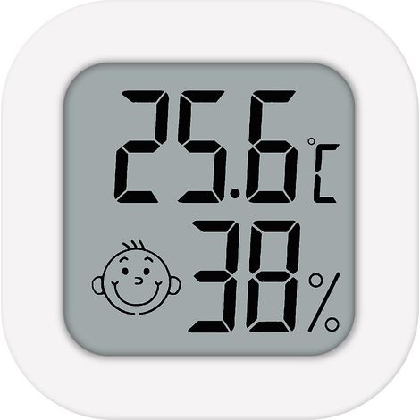 Mini-Innenthermometer mit Luftfeuchtigkeitsanzeige, digitalem LCD-Temperatursensor und Feuchtigkeitsmesser