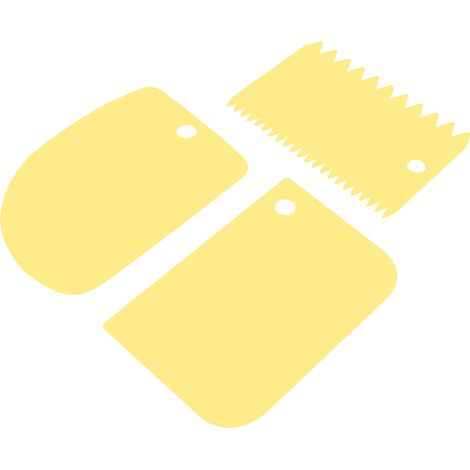 3 Pièces Spatules Souples pour Pâtisserie, Raclettes à Crème, Ustensiles de Cuisine (Jaune) (1/5)