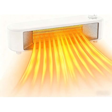 Radiateur soufflant 300 W – Chauffage rapide en céramique PTC – Protection surchauffe et basculement – Portable pour bureaux et chambres