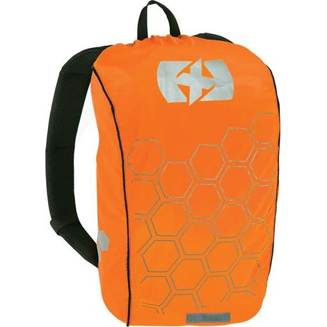 Housse de sac à dos Oxford imperméable, orange/gris réfléchissant