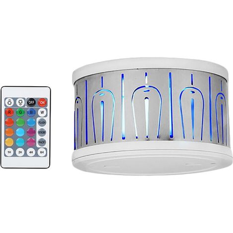 Lampe de chevet LED avec spot intégré et télécommande. Veilleuse télécommandée avec 4 niveaux de luminosité. (1/5)