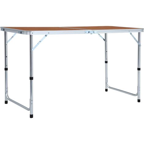 Table pliable de camping Aluminium 120x60 cm (1/5)