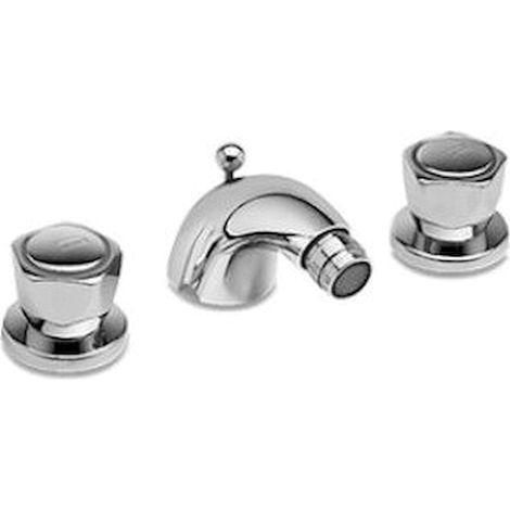 MAMOLI Alfa Beta gruppo bidet con bocca 3 fori piletta 1"1/4 tubi flessibili cromato codice prod: 55400000B051 (1/2)