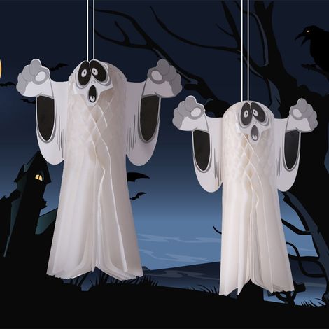 Boule De Décoration Suspendue - En Papier - Pour Décoration Intérieure Et Extérieure - Halloween Et Automne - Lot De 1 (1/3)