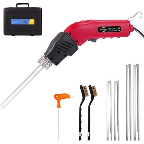 Foam Cutter Electric Hot Knife Styrofoam Cutter Foam Cutting Tool Air Cooled Hot Knife Foam Cutter 220-240V (4 Blades) for EPP, EPS, XPS, EVA, EPE, PU, KT Board (1/5)