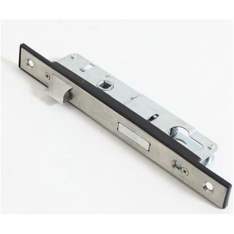 Serrure à encastrer monopoint en acier inoxydable – Plaque étroite 23mm – Pour portes intérieures et salles de bain – Écartement 25mm (1/2)