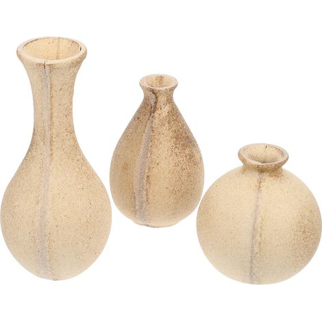 Lot de 3 Vases à Fleurs en Bois Léger Surface Vierge, Matériel de Bricolage pour Balcon ou Salon, pour Familles et Amis (1/5)