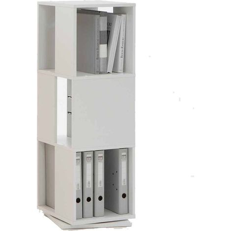 Étagère Pivotante "3 Compartiments" 108cm Blanc (1/3)