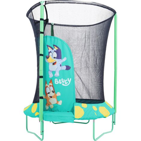 Trampoline rond D140 cm Bluey avec ouverture igloo JUNIOR bleu