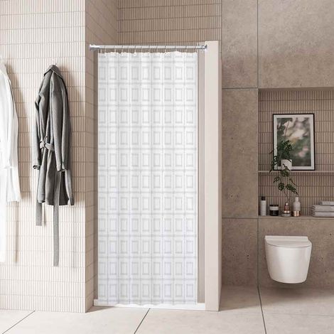 Tenda per doccia vasca da bagno impermeabile pvc 12 ganci tenda decorativa a quadri 200x240 cm