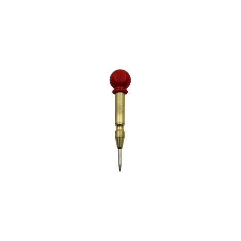 Herramienta de perforación semiautomática con resorte para marcar el orificio inicial, punzón de centrado, accesorio de ferretería, 1 pieza (tipo tapa dorada) - Crezuo