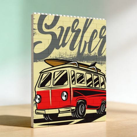 Cadre souvenir créatif en blocs, idée de cadeau d’anniversaire (1/5)