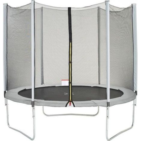 Trampoline Ø 250 cm Gris - KANGUI - Maxi Eco Avec Filet (1/5)