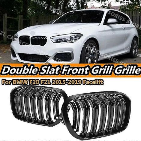 Doppellamellen-Nierengrill für BMW 1er F20 F21 120i LCI Facelift 2015-2019 – Autozubehör