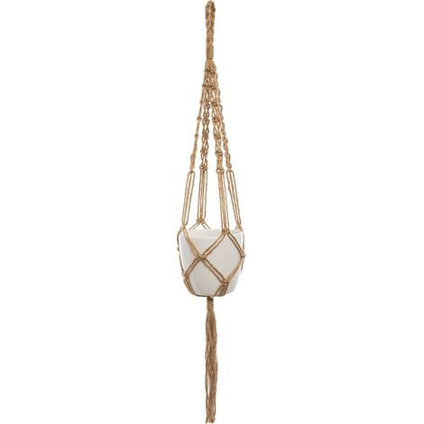 Vaso sospeso Asha in iuta bianca H11,5 cm - Atmosphera créateur d'intérieur (1/2)