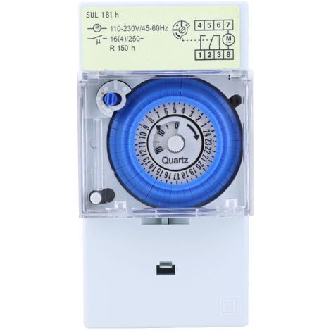 24h mechanical timer – 16A quartz motor – AC110-230V power supply – Automatic programming for various devices – 110-230VAC (1/5)