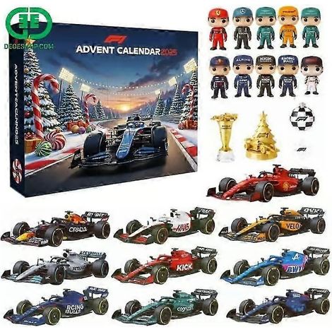 Calendrier de l'Avent 2026 F1 Racing Countdown Vacances Boîte aveugle-HD
