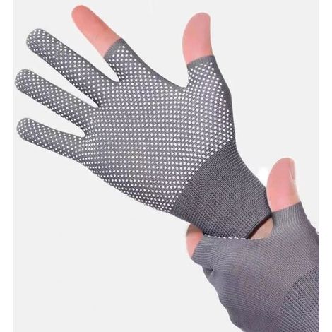 10 paires de gants légers sans doigts pour hommes et femmes, gants de travail fins et respirants à demi-doigts pour l'entraînement de force, hommes et femmes, pour l'escalade, le cyclisme et le fitnes (1/5)