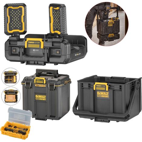 Dewalt Toughsystem 2.0 DWST08061-1 Half Width LED Light + Tote Toolbox + Case (1/5)