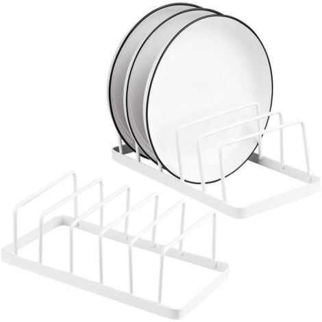 QORVA-Lot de 2 égouttoirs à vaisselle multifonctions en alliage d'acier pour cuisine (1/5)