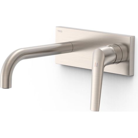 TRES 28130023AC FUJI Pieza Vista para Cuerpo Empotrado De Lavabo Color Acero - ref: 28130023AC
