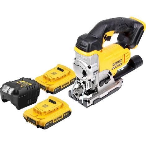 Sierra de calar sin cable DeWalt DCS 331 D2 18 V + 2x batería recargable 2,0 Ah + cargador