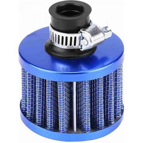 Kit de filtre d'admission d'air froid universel pour voiture de 12 mm, couvercle de ventilation de carter, reniflard bleu (1/5)