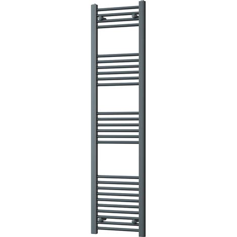 Zennor - Anthracite Heated Towel Rail - H1600mm x W400mm - Straight (1/3)