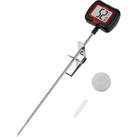 Digitales Thermometer, 8-Zoll-Sonde, drehbares Display, ±0,5 °C Genauigkeit, Küche, Kerzen (1/5)
