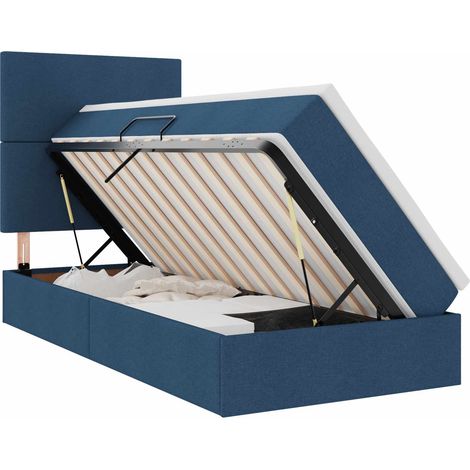 Maison Exclusive - Aufbewahrungsbett mit Matratze Blau 100 x 200