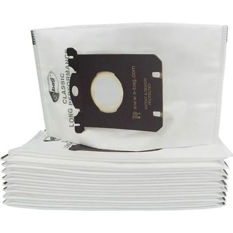 ®Rising FF 10 sacs d'aspirateur classiques longue durée, compatibles avec : Electrolux, Tornado, Philips