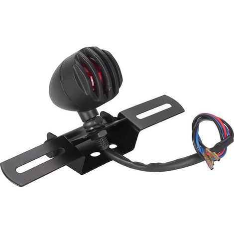 Geeignet für universelle Motorrad-Kühlergrill-Rückleuchten mit Kennzeichenhaltern, schwarz.