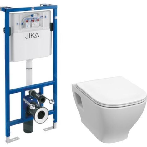 Jika Deep - Set bâti-support et WC suspendu, Rimless, DualFlush, blanc H6006160000002 (1/4)