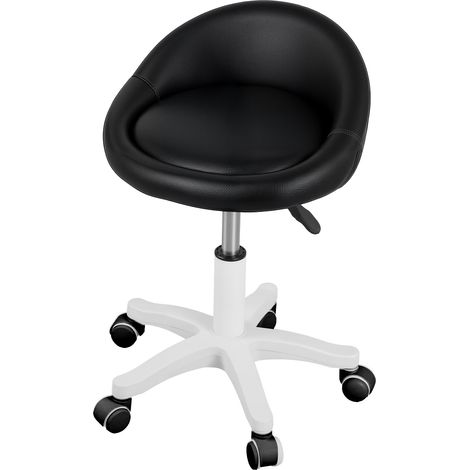 Lounge-Sessel – Friseurstuhl, 360° drehbar und höhenverstellbar, Kunstlederkissen, schwarz
