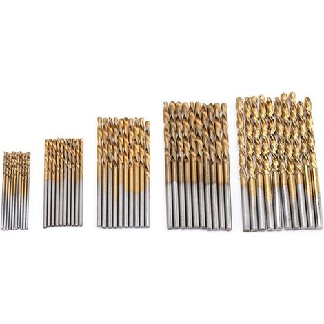 Coffret de 50 mini forets hélicoïdaux HSS - Forets de précision pour métal, bois et plastique