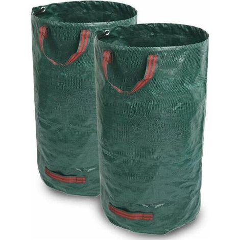 royaluxe - Sac poubelle de jardin étanche très résistant avec poignée, pliable et réutilisable 500L Lot de 2 Extérieur (1/3)