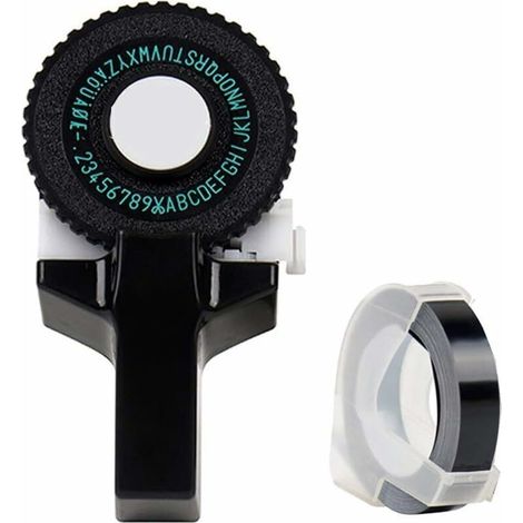 Imprimante d'Étiquettes 3D, Petit Modèle, Manuel, Machine de Lettrage DIY, Pour DYMO, Bande Noire (1/4)