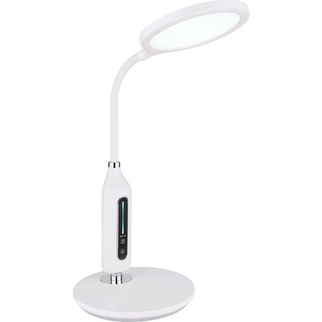 Lampada da tavolo touch dimmer bianco Lampada da tavolo touch Lampada da tavolo orientabile, LED 9W 530Lm bianco caldo-freddo, H 40,7 cm
