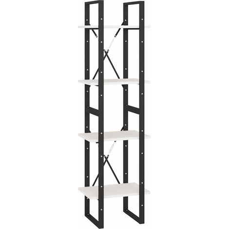 vidaXL Estantería 4 niveles madera maciza de pino blanco 40x30x140 cm (1/2)