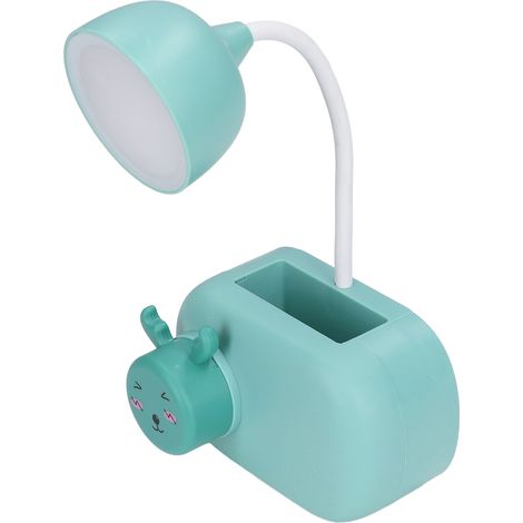 Lampe de Bureau LED Flexible avec Bras Réglable, Lumière Douce pour Étude et Chambre, Design Cerf Élégant Bleu (1/5)