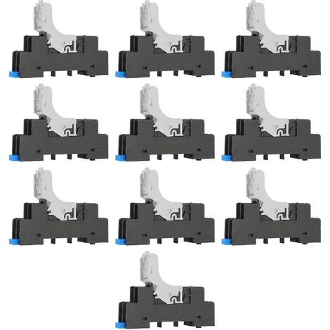 10-teiliges Relaissockel-8-Pin-Halterungs-Buchsen-Zubehörset, AC 250 V, für Drehmaschinen