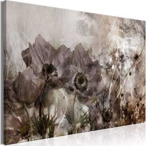 Gemälde – Anemonen in Sepia (1-teilig) breit (1/3)