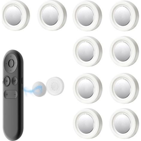 Lot de 8 supports magnétiques blancs Porte télécommande adhésif puissant sans percer Rangement télécommande tv pour maison, bureau, hôtel (1/5)