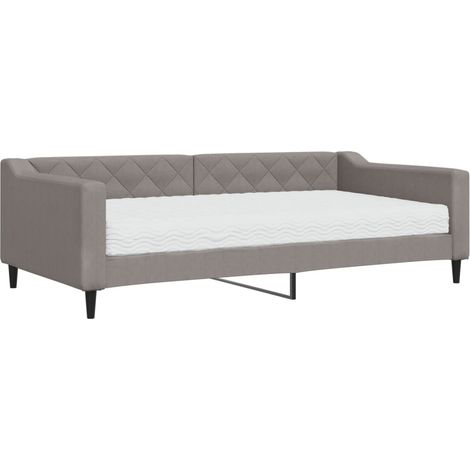 Maison Exclusive - Divano Letto con Materasso Tortora 100x200 cm in Tessuto