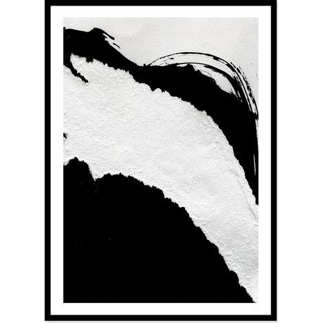 POSTER FOTOGRAFICO 40x50cm Zebra in bianco e nero Minimalismo Astratto Nero Bianco (1/2)